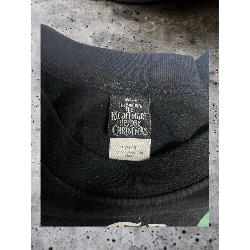 Disney The Nightmare Before Christmas Black Sweatshirt Sweater Pullover Size‎ L - Picture 3 of 6